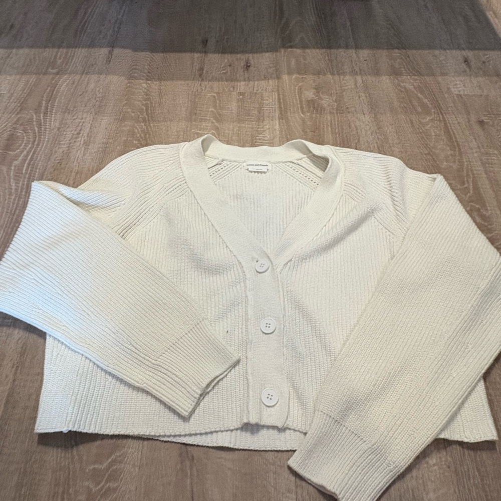 Women's Cream Cardigan Sweater